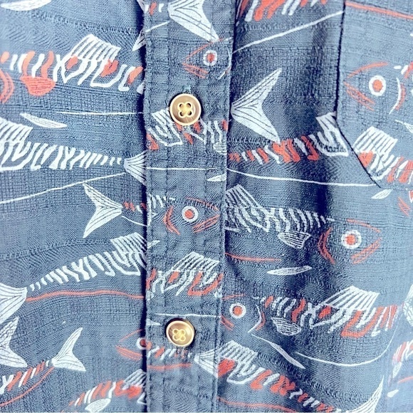 Solaris Outdoor Men's Cotton Fish Novelty Print Casual Shirt Outdoors Adventure - Picture 6 of 13